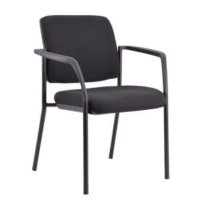 Buro lindis guest chair with powder coat frame angle