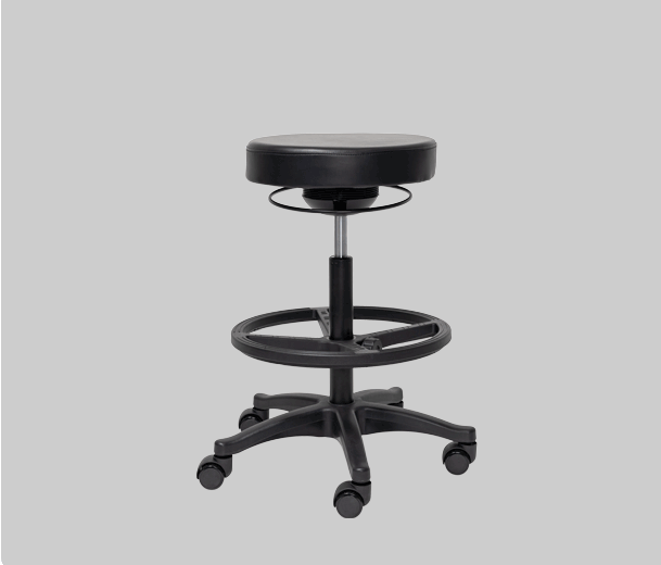 buro polo stool with height adjustability and seat wobble
