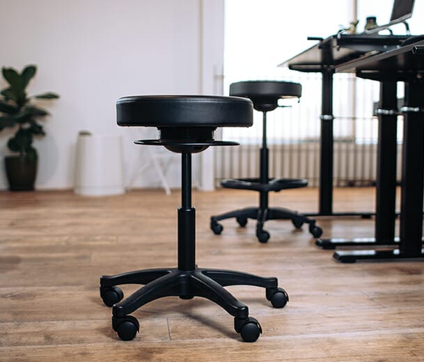 buro polo office stool in workspace
