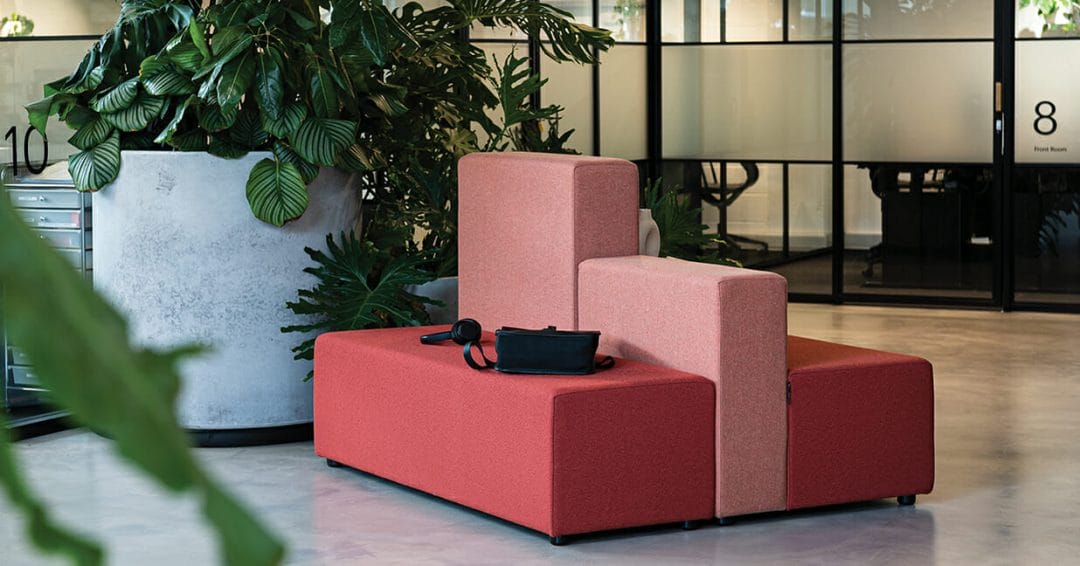 konfurb block modular seating in office communal space