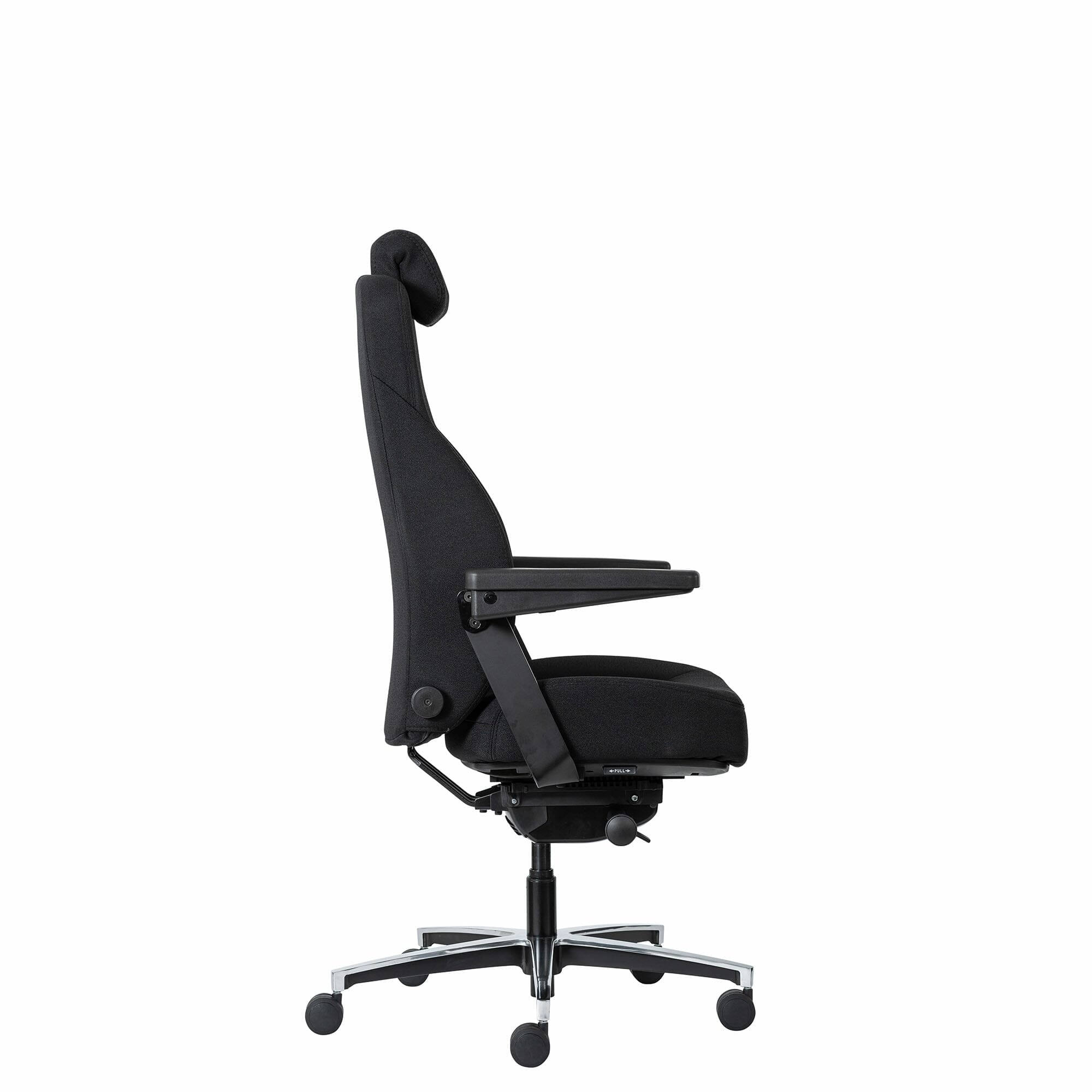 Buro Maverick controller 247 chair in fabric side view