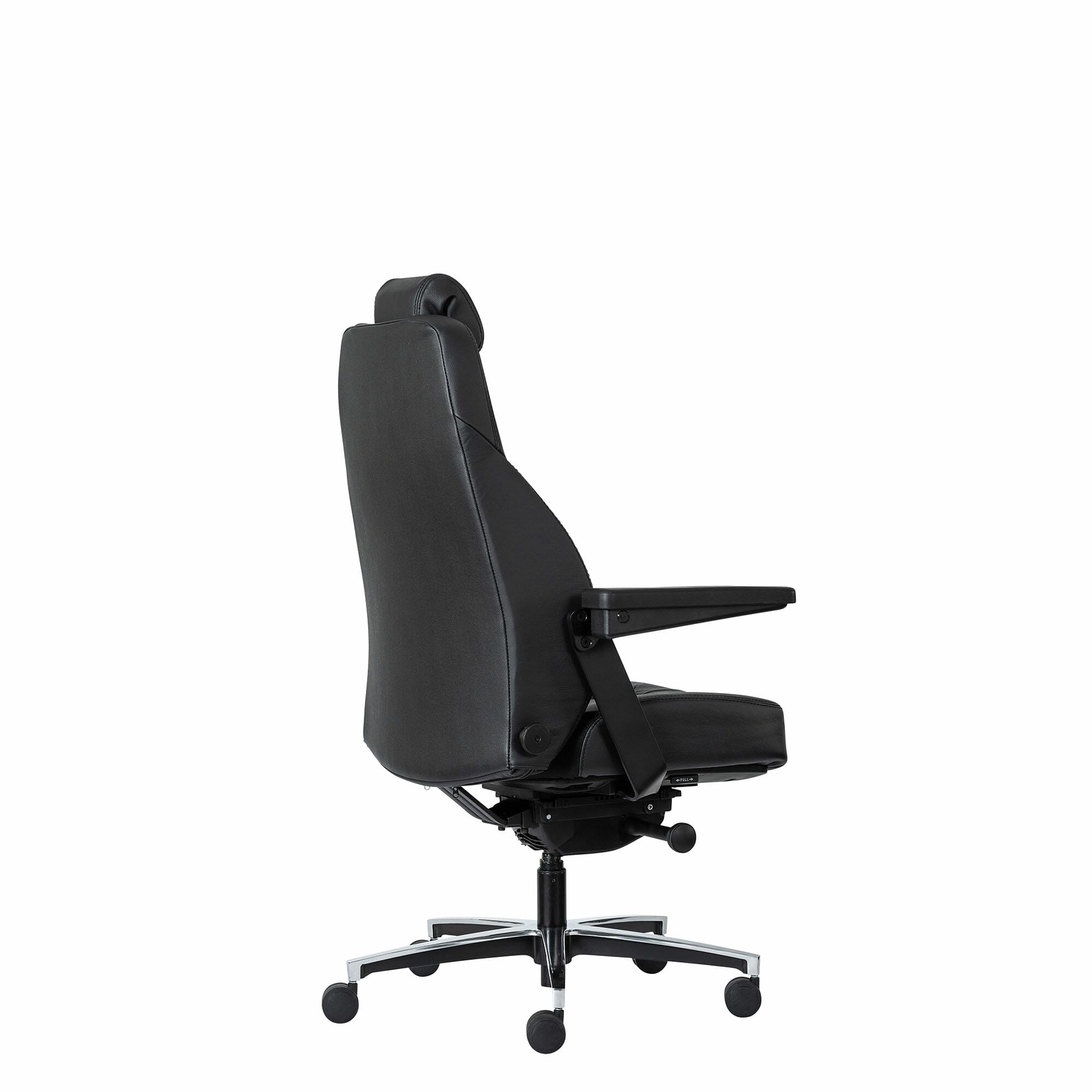 Buro Maverick controller 247 chair in leather angled back
