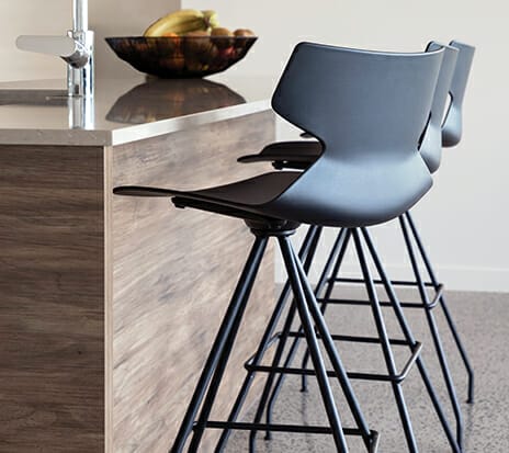 konfurb fly swivel barstool black