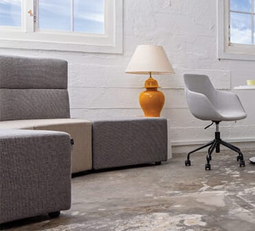 konfurb star modular seating and Mondo Haze office chair