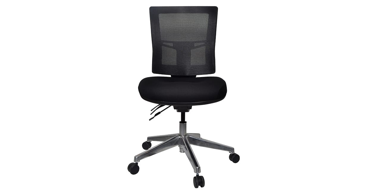 front view of buro metro chair in black