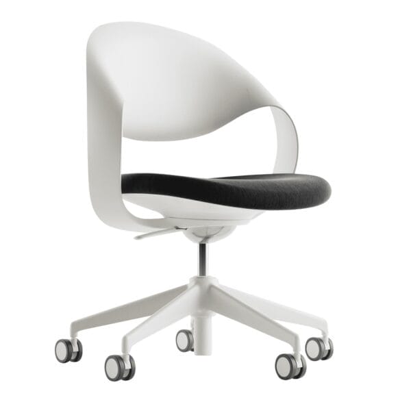 Konfurb Loop KON512-0-13 White Frame Black Seat 5 Star Front Angle