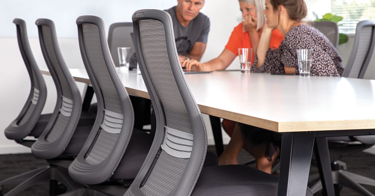 grey konfurb luna chairs in boardroom setting
