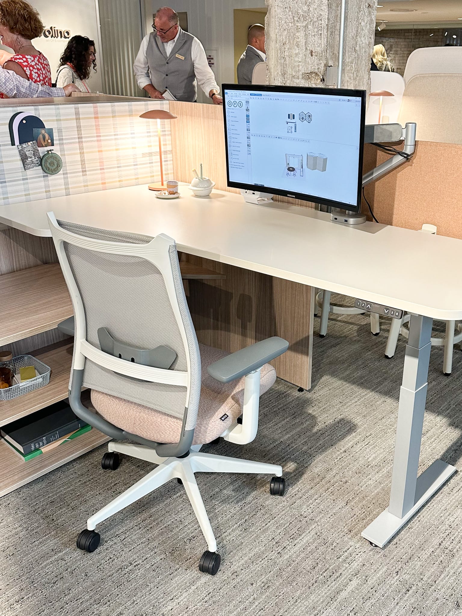 slim profile chairs at neocon show