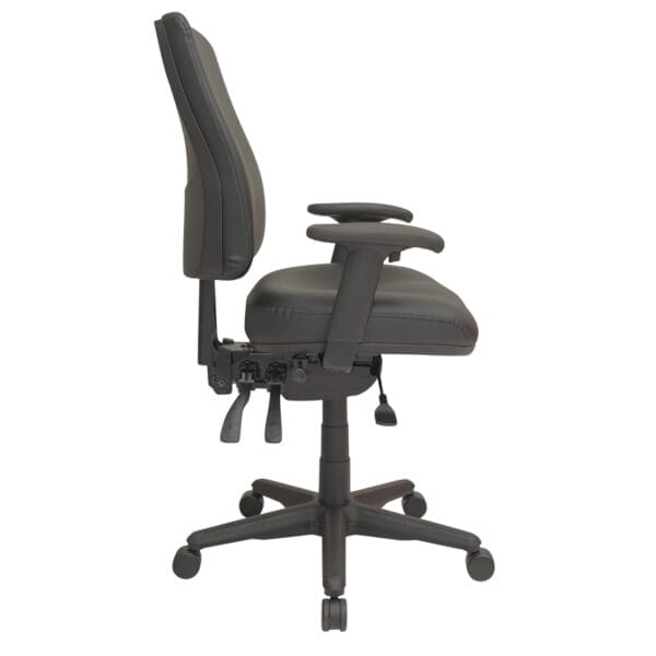 Buro Roma 3L HB PU w seat slide Arms 717A-PU13-SS