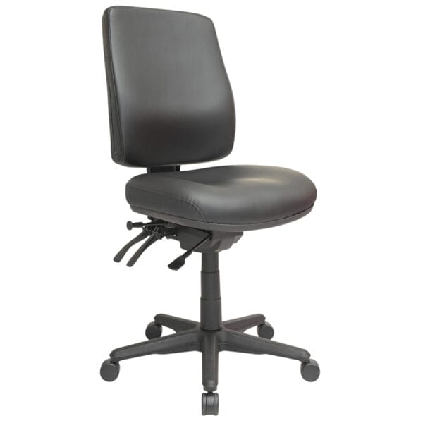 Buro Roma 3L HB PU w seat slide 717-PU13-SS Front Angle